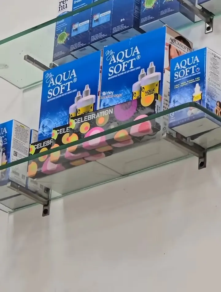 Contact lens display at Optimax Vision