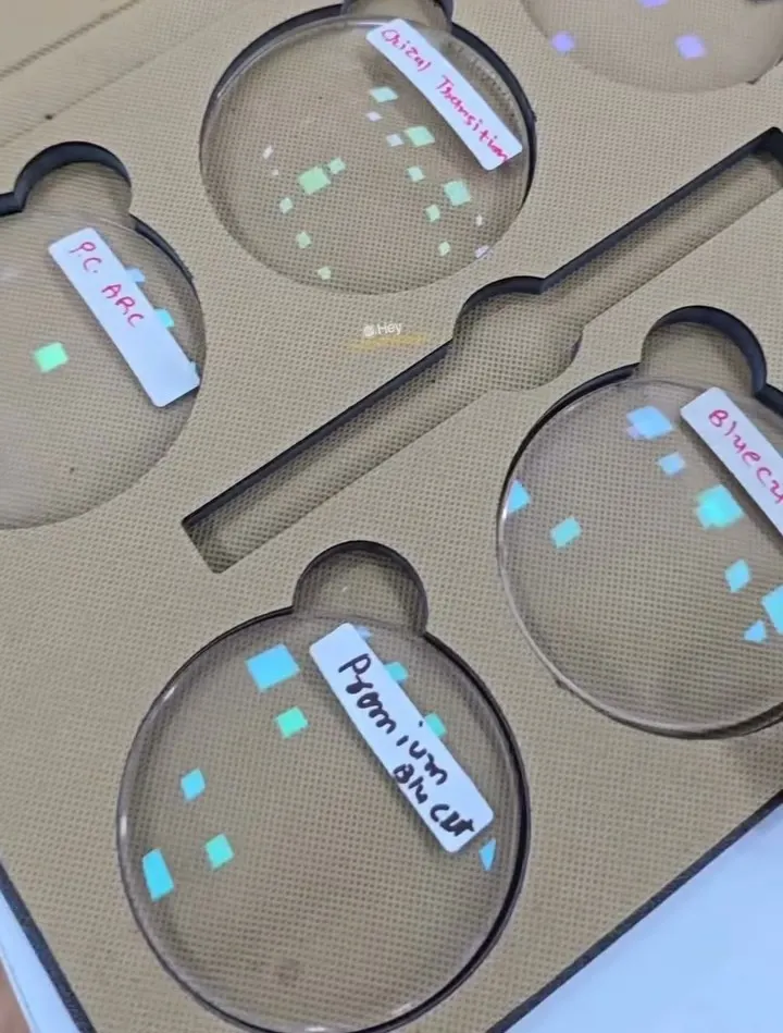 Lens samples at Optimax Vision